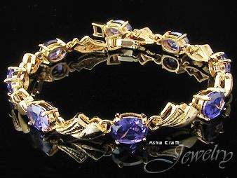 ONLY ONE! Gorgeous Brand New Amethyst Oval CZ 18krgp Tennis Bracelet