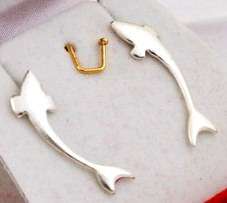 925 Silver Shark Hook-in Earrings (5013)
