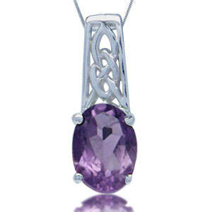 ONLY ONE!! Victorian Pendant with Genuine Amethyst in 925 Sterling Silver (7164)