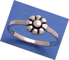 ASHA CRAFT - Petite Daisy Flower 925 Sterling Silver Ring Size 3 / H
