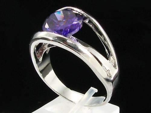 ASHA CRAFT - Brand New Cr. Amethyst 18kgp Cocktail Ring - Size 9 / R
