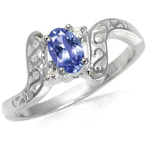 [R5500.00] ASHA CRAFT - 100% REAL 0.52ct Genuine Tanzanite and Topaz Ring - Size 6 / M