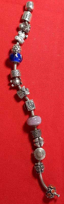pandora braclet and charms  .925 silver