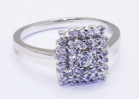 Adorable Engagement CZ Diamond Ring - Size 8