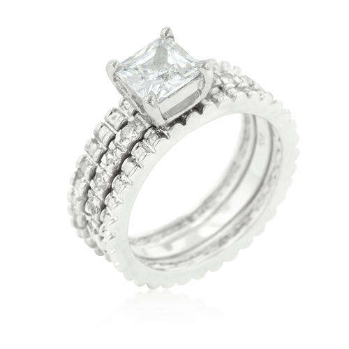 Bridal Triple Ring Set - Size 9