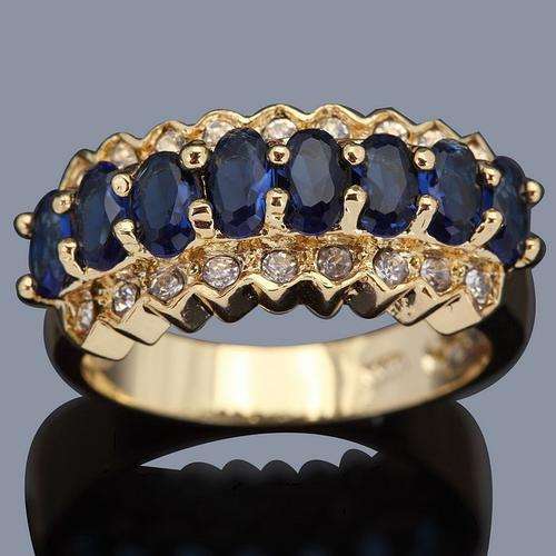 Blue Sapphire Dress Ring - Size 8