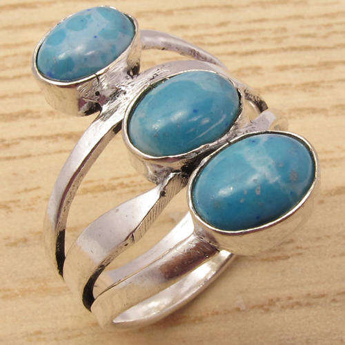 925 Silver Overlay Collectible LARIMAR DESIGNER Ring - Size US 8