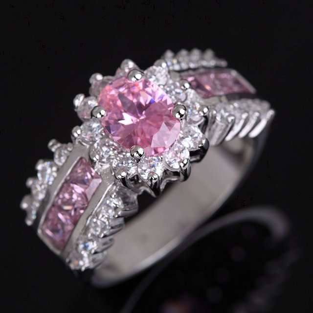 Pretty Pink Sapphire Ring with 18K Gold Filled - Size 9