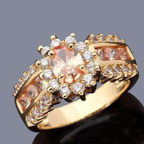Champagne Topaz Ring 10KT Gold Filled - Size 8