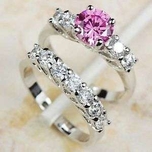Pink Sapphire Gemstone Engagement & Wedding Ring - Size 6