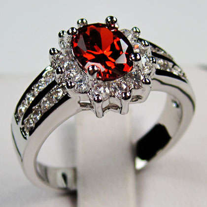 Charming Ruby Dress Ring - Size 8