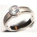 STUNNING DIAMOND SIMULANT ENGAGEMENT RING