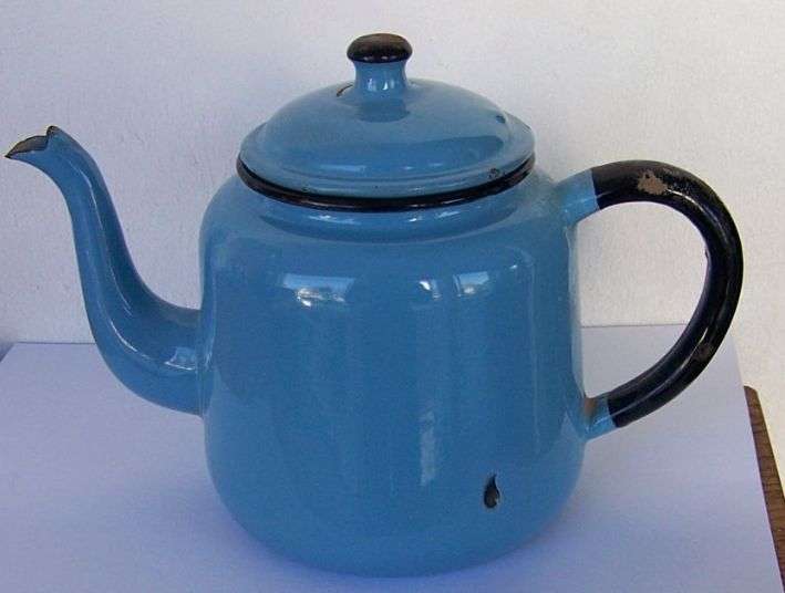 BLUE  COFFEE CAN.