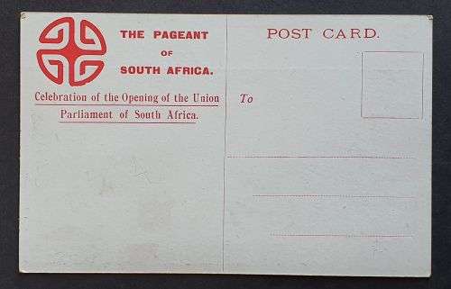 `PAGEANT OF SOUTH AFRICA `CAPE TOWN OKT. 1910