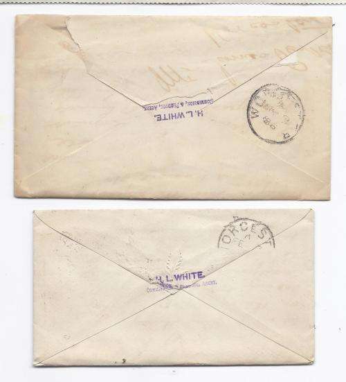 J.PERKINS COVERS,WORCESTER TO CAPE TOWN, 1886 WITH LETTERS INSIDE.