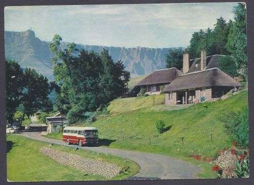RAILWAY MOTOR COACH EN ROUTE FROM DURBAN TO JOHANNESBURG. 1970.UNUSED.