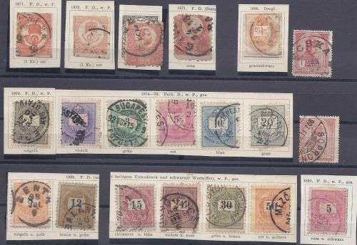 HUNGARY FROM 1871 TO 1900.MINT STAMPS MOUNTED