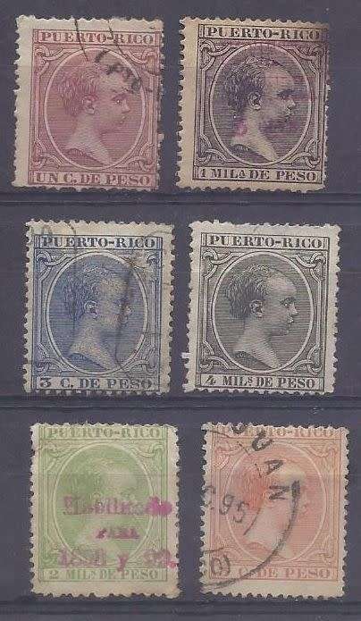 EARLY PORTO - RICO , ,KING ALFONSO XIII 1890
