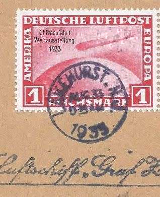 GRAF ZEPPELIN CHICAGOFART 1933.LAKEHURST TO BERLIN.