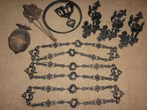 ANTIQUE SUSPENSION LAMP - NEEDS ATTENTION & ASSEMBLY
