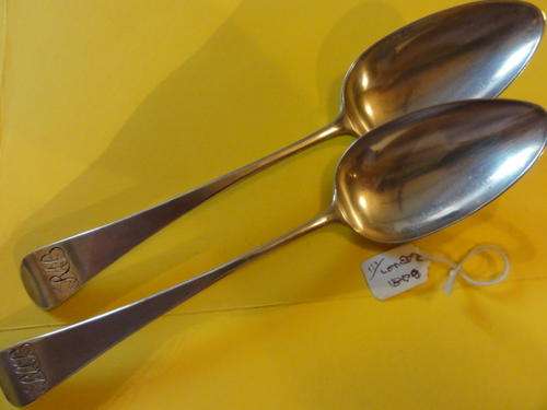 2 X SILVER SPOON 1808, 108gms, LOT111.