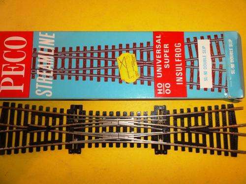 TRAINS- PECO, POINTS- NICKEL SILVER- SL-90, DOUBLE SLIP-EXCELLENT