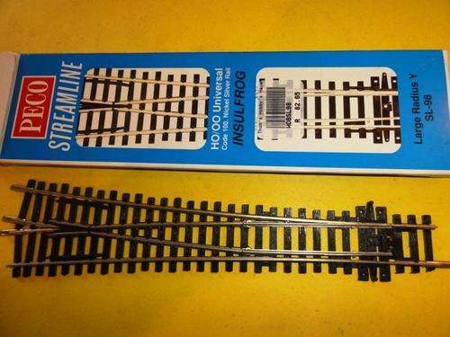 TRAINS- PECO, POINTS- NICKEL SILVER- SL-98 LARGE RADIUS Y EXCELLENT