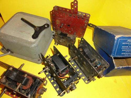 MECCANO -MOTORS- LOT 18;USED, USABLE, ABUSABLE & WORKING