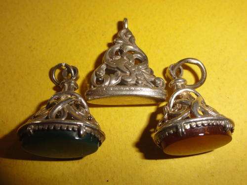 STERLING SILVER CAST SEALS x 3