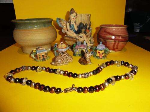 FUN BRIC A BRAC - WADE, VASES, PEARL NECKLACE etc>