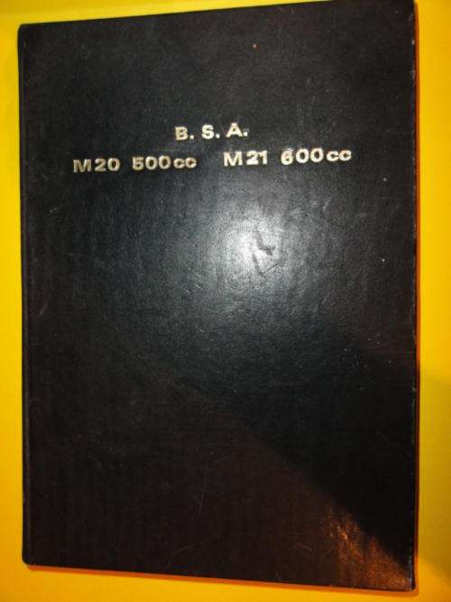 BSA M21 MOTORCYCLE MANUAL 1950'S LEATHER BOUND EXCELLENT