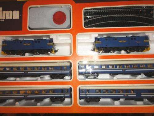 LIMA--HO--BLUE TRAIN SET #1214 F -1976 ish, COMPLETE & STUNNING CONDITION.