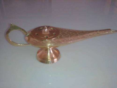 Indian brass genie oil lamp