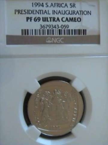SUPER 2ND HIGHEST GRADE NGC PROOF 69 ULTRA CAMEO INAUGURATION 1994 R5@ CRAZY R1 START