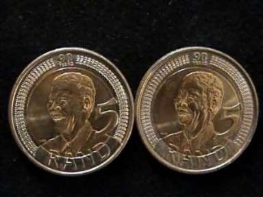 30 CIRCULATED 2008 MANDELA BIRTHDAY R5 COINS BID IS PER COIN
