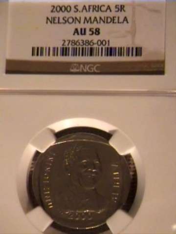 NGC AU58 SMILEY MANDELA 2000 R5 S/N 2786386-001