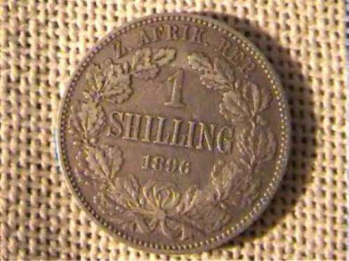 ZAR 1896 1 SHILLING VF DETAILS