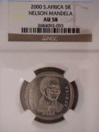 ***9 MANDELA R5 COINS*** SMILEY 2000, BIRTHDAY 2008, INAUGURATION 1994