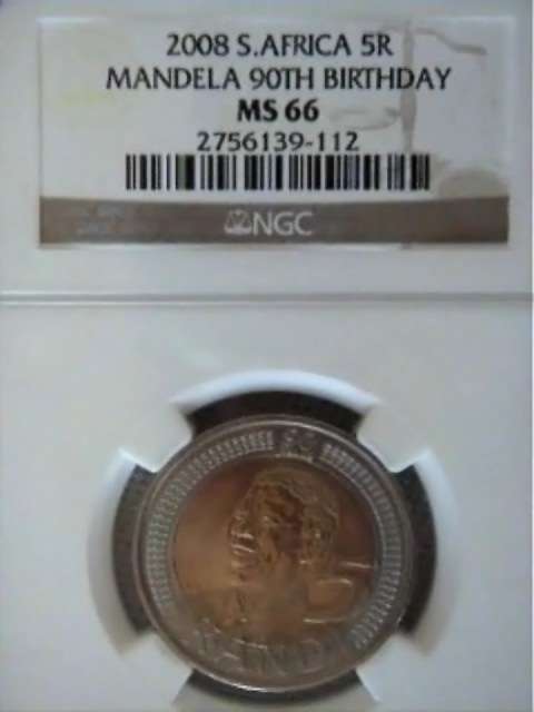***MS66 2008 MANDELA BIRTHDAY R5*** NGC GRADED