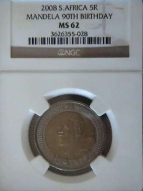 ***MS62 2008 MANDELA BIRTHDAY R5*** NGC GRADED