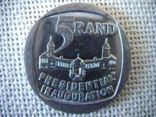 LOT 4 : 9 OF EACH (18) : UNCIRCULATED 1994 PRESIDENTIAL INAUGURATION & 2011 SARB R5'S