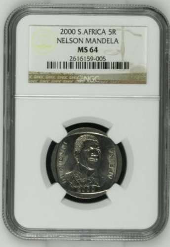 ***MS64*** SMILEY MANDELA 2000 R5 NGC GRADED ***MS64***