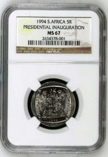 THE 2nd HIGHEST GRADE : ***NGC***MS67*** 1994 PRESIDENTIAL INAUGURATION R5 : 2 COINS