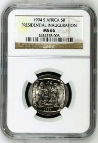 THE 3rd HIGHEST GRADE : ***NGC***MS66*** 1994 PRESIDENTIAL INAUGURATION R5