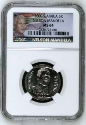 ***MS64***MANDELA 2000 SMILEY R5***MS64*** NGC NEW LABEL