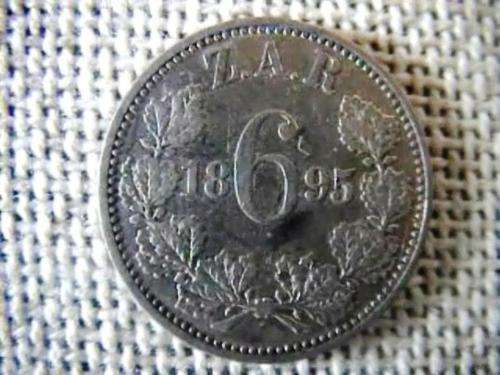 1895 ZAR SIXPENCE