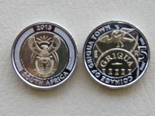 SNAP R1 START : GRIQUA TOWN 1815-2015 COMMEMORATIVE R5 COIN : 20 UNCIRCULATED COINS