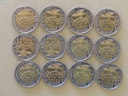 2000 SMILEY MANDELA R5 & GRIQUA TOWN 1815-2015 COMMEMORATIVE R5'S : 50 COINS