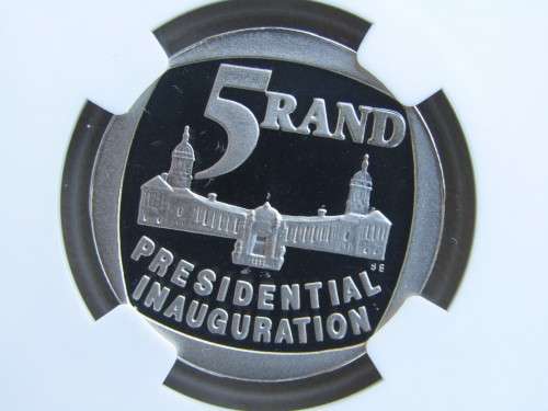 PROOF 1994 PRESIDENTIAL INAUGURATION R5 : NGC GRADED PF69 ULTRA CAMEO : HAS PARTIAL STEPS