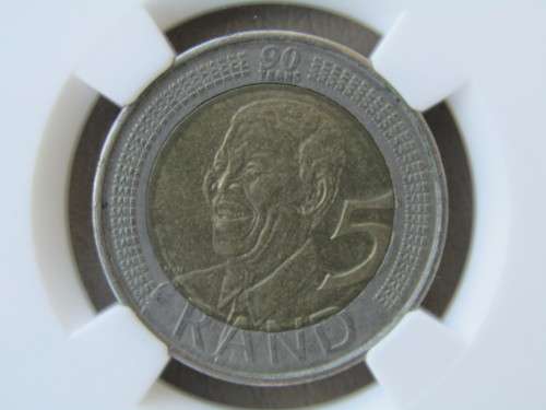 SUPER SCARCE MS60 : MANDELA 2008 BIRTHDAY R5 : GRADED BY NGC